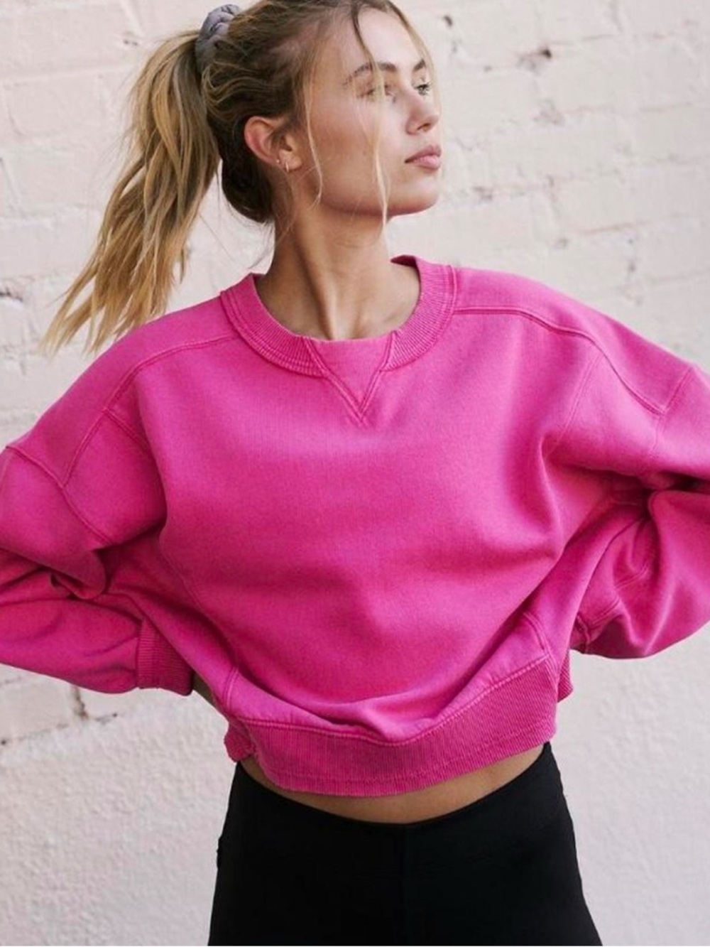Free People Intercept Pullover in Pink